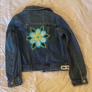 Levi's Kids Blue Denim Jacket with Floral Patch